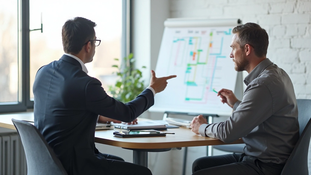 Профессиональное совещание команды в современном офисе с обсуждением проектов