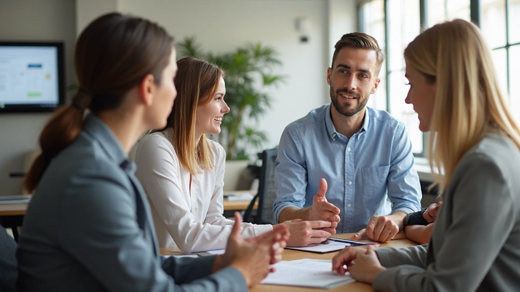 Профессионалы обсуждают идеи в дружелюбной командной атмосфере