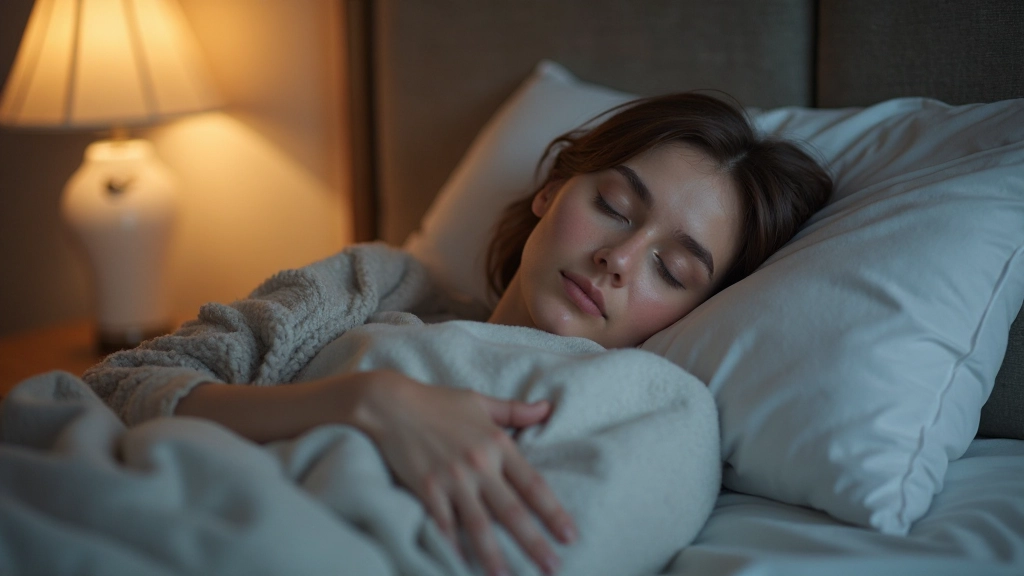 Профессиональное фото здорового сна в комфортной спальне с мягким освещением