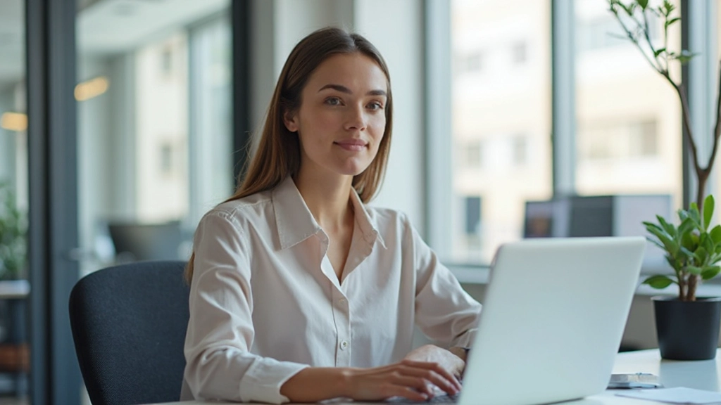 Успешная женщина-разработчик на видеоконференции в офисе